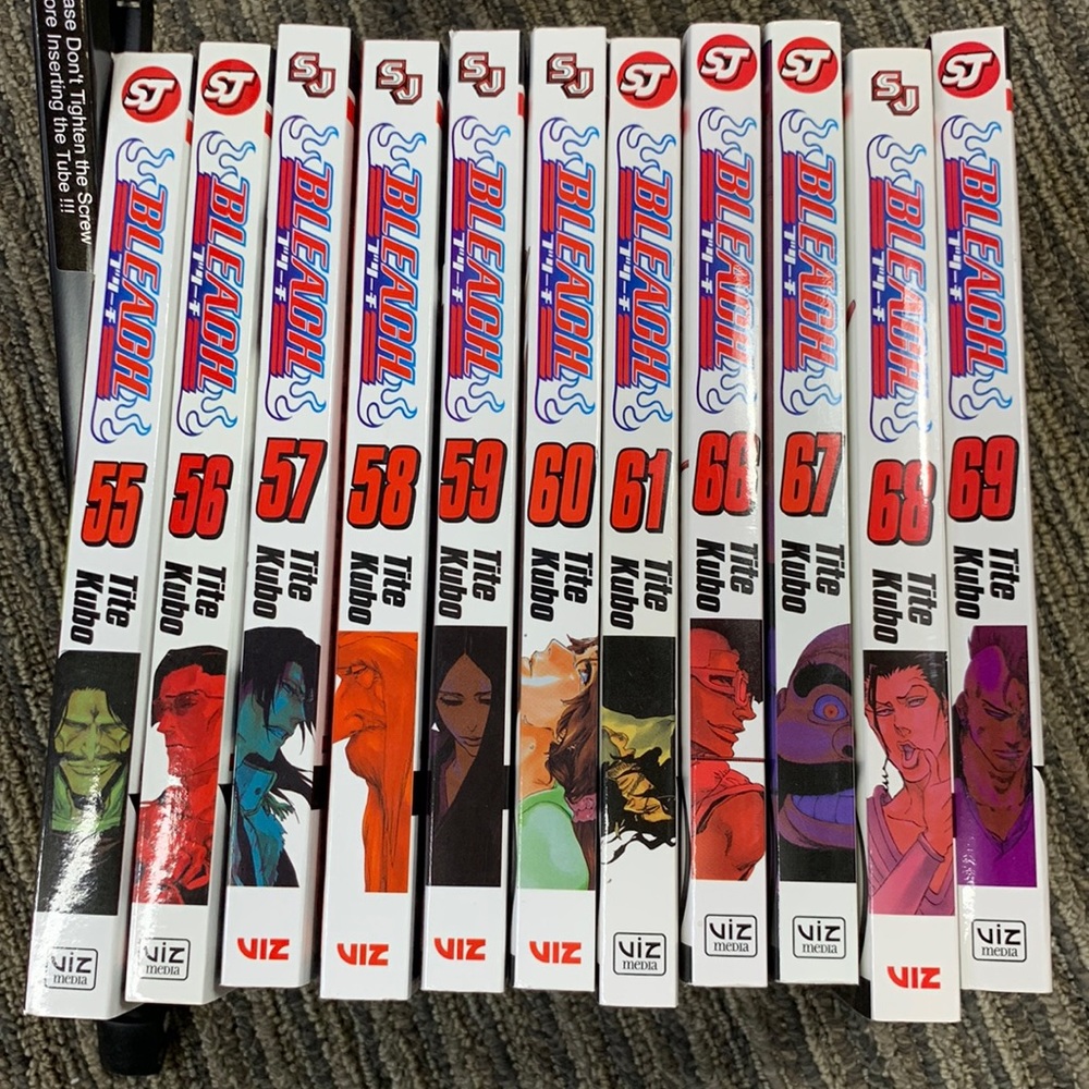 Anime Manga Bleach Volumes. 55-61, 66-69. Set of 11.  Retails for $10 each.